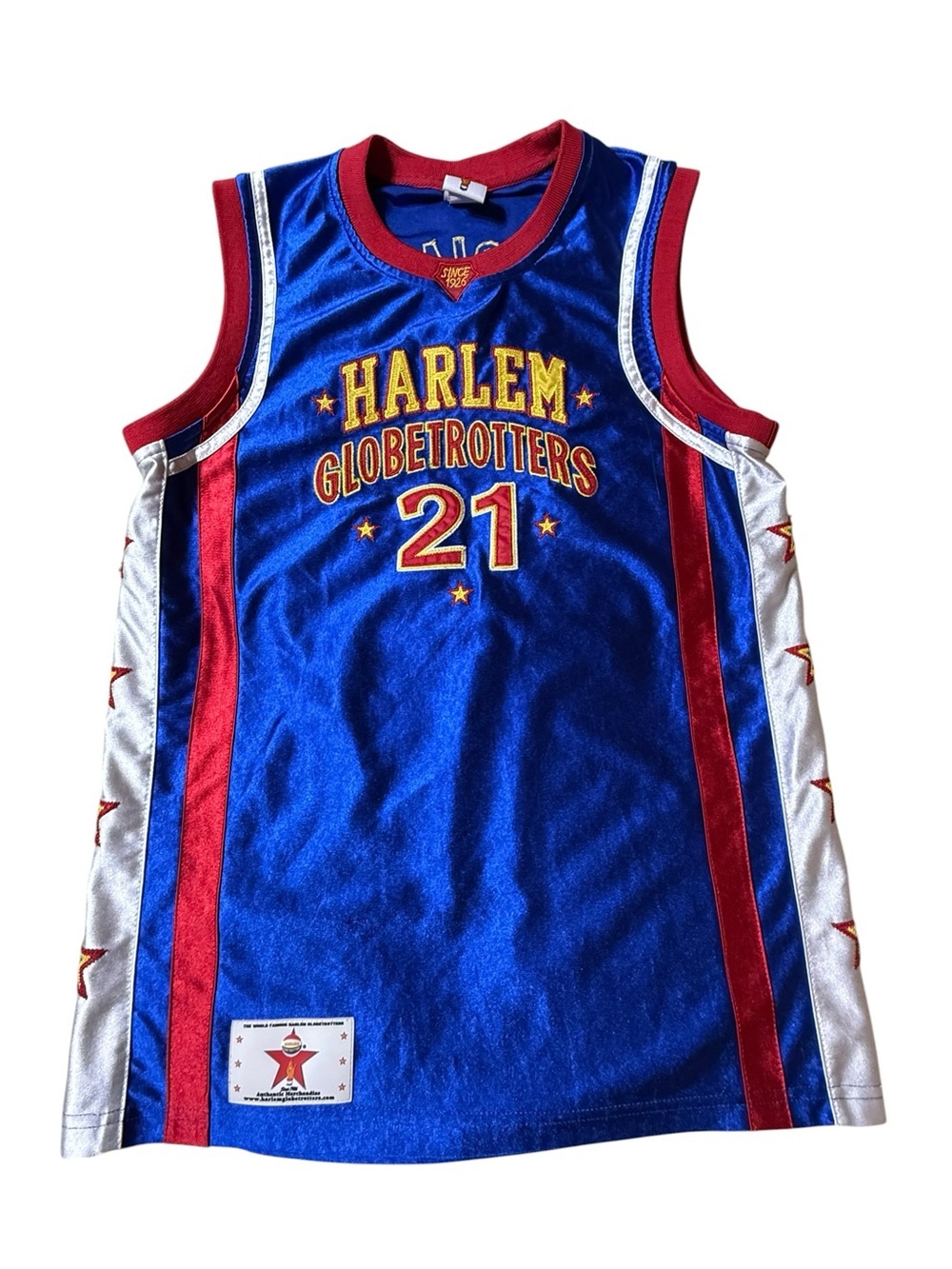 Harlem Globetrotters #21 Special K Kevin Daley Jersey Youth Medium Blue